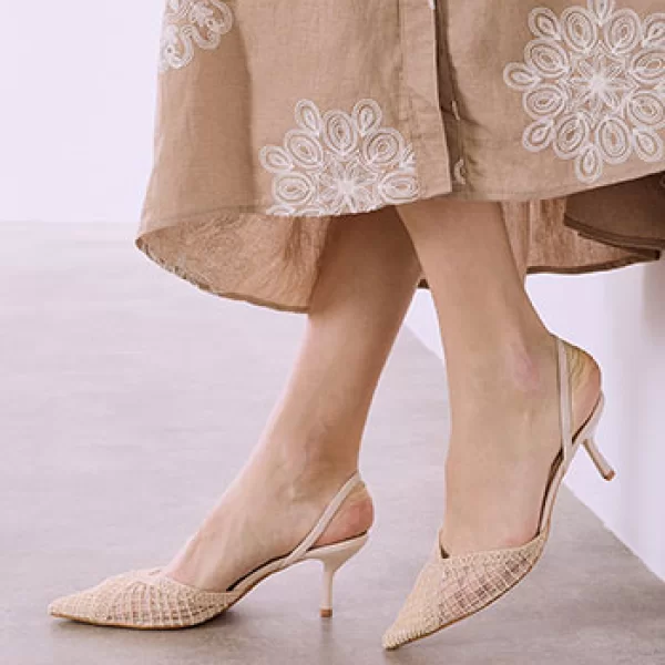 Γόβες slingback με πλέξη SQ7741.A532+3