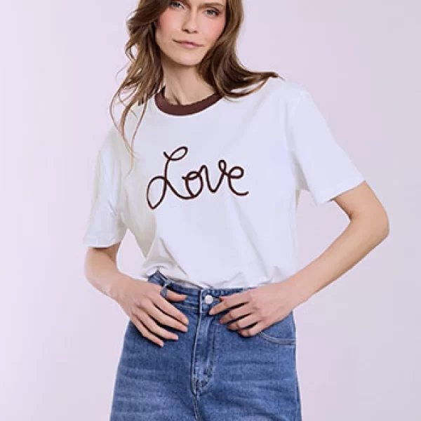 T-shirt με διχρωμία SQ7642.4126+2