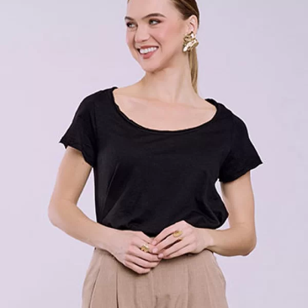 T-shirt με καμπύλη στο τελείωμα SQ9489.4163+5