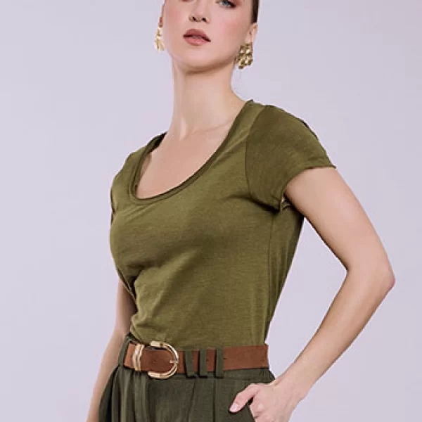 T-shirt με καμπύλη στο τελείωμα SQ9489.4163+4