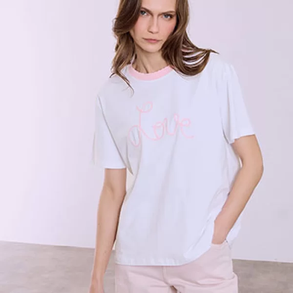 T-shirt με διχρωμία SQ7642.4126+5