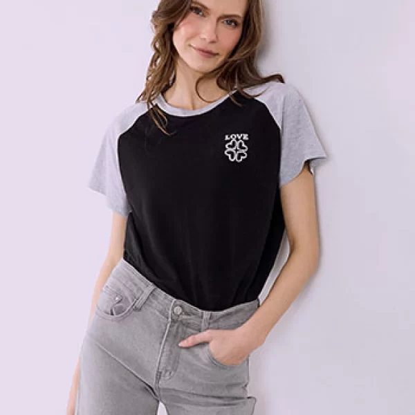 T-shirt με strass Love SQ7642.4055+2