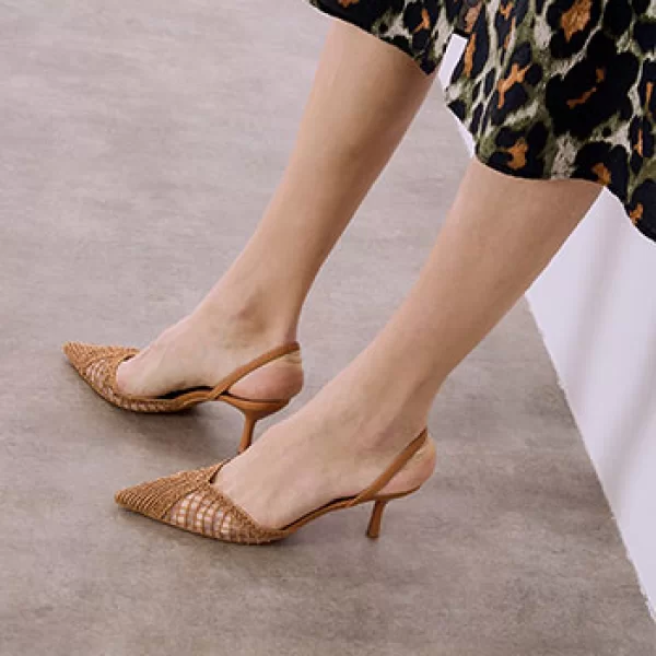 Γόβες slingback με πλέξη SQ7741.A532+1