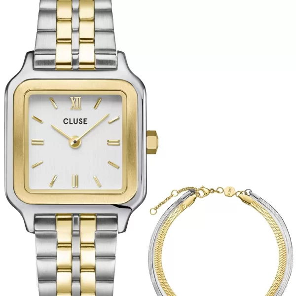 CLUSE Gracieuse Petite Gift Set - CG11801, Silver case with Stainless Steel Bracelet