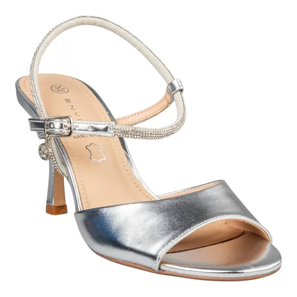 Envie shoes Γυναικεία Πέδιλα E83-23053-21 Ασημί