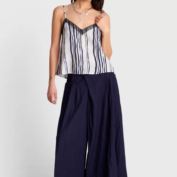 Τοπ ριγέ με δαντέλα - 5206179169431