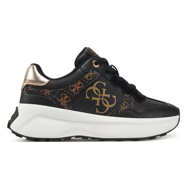 GUESS ΓΥΝΑΙΚΕΙΟ ΠΑΠΟΥΤΣΙ LUCKEI FLPLUCFAL12 BLACK BRASS