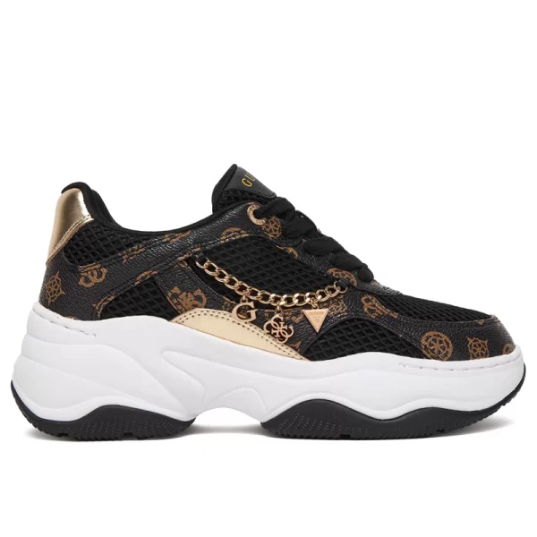 GUESS HARPAA ΠΑΠΟΥΤΣΙ ΓΥΝΑΙΚΕΙΟ FLPHARFAL12 BLACK BRASS