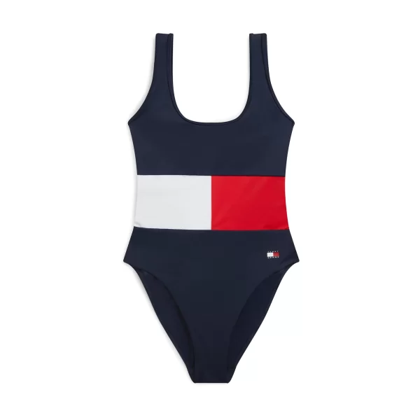 Μαγιό Ολόσωμο Colour-Blocked Scoop Back