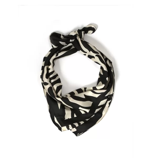 Σατέν φουλάρι με zebra τύπωμα