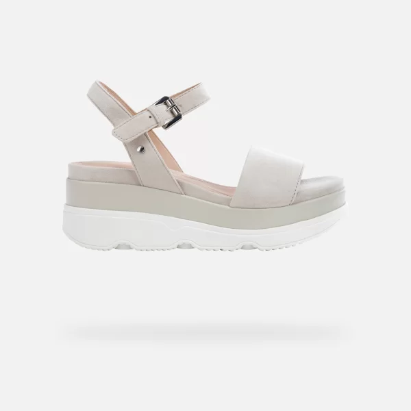 GEOX D GARDENIA C - GOAT SUEDE D02HBC00021C6738-C6738 Ecru