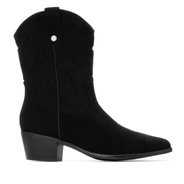 Γυναικεία Xti Γυναικεία Cowboy Μποτάκια Σουετ 144307 Vegan ΜΑΥΡΟ