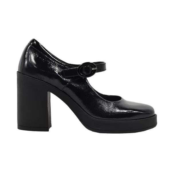 Γυναικείες γόβες Ragazza 0636 μαύρο δέρμα λουστρίνι