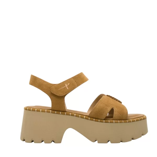 Γυναικεία πέδιλα Tamaris 1-28377-46 310 ταμπά δέρμα καστόρ