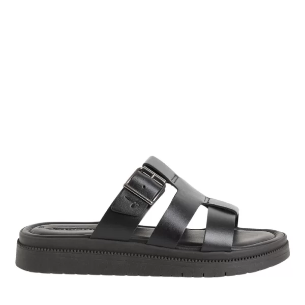 Γυναικείες παντόφλες Tamaris 1-27102-46 001 μαύρο δέρμα