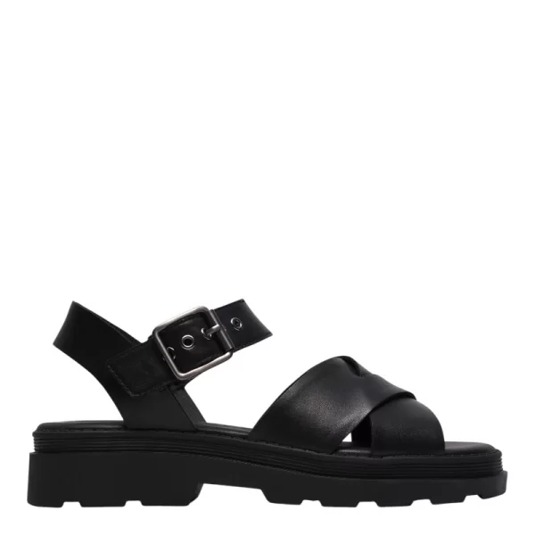 Γυναικεία πέδιλα Clarks Orinoco3 Cross 26186091 μαύρο δέρμα