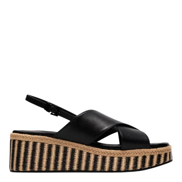 Γυναικείες πλατφόρμες Clarks Tessiah Cross 26186634 μαύρο δέρμα