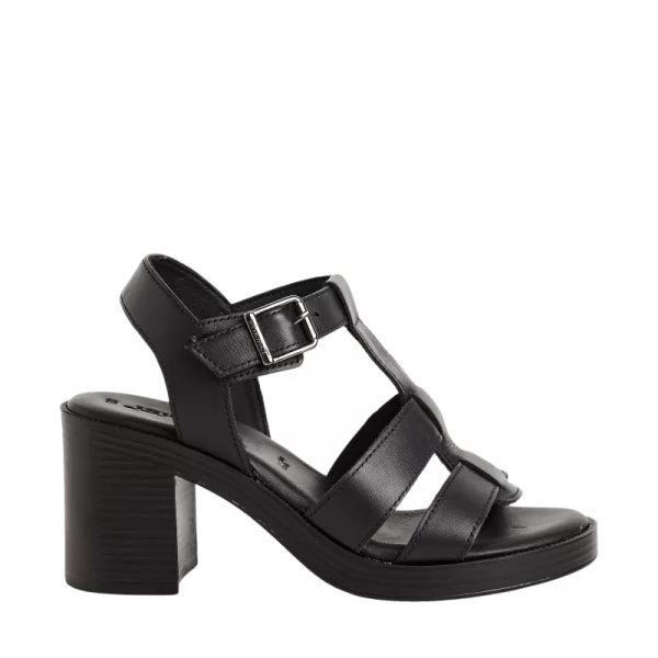 Γυναικεία πέδιλα Tamaris 1-28302-46 003 μαύρο δέρμα