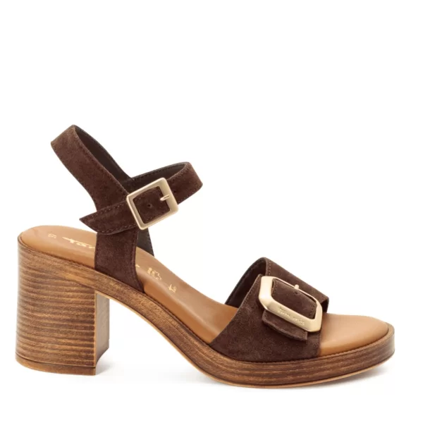 Γυναικεία πέδιλα Tamaris 1-28303-46-304 καφέ δέρμα καστόρ