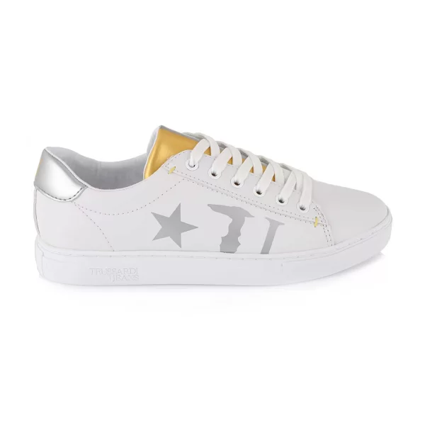 Trussardi Jeans γυυναικεία sneakers με λογότυπο στο πλάι - 79A00308-9Y099999 Χρυσό