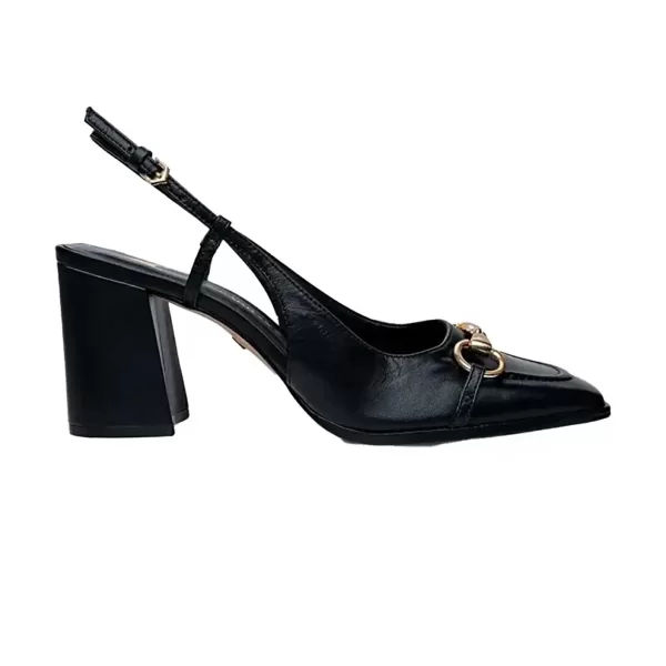 Carrano γυναικείες δερμάτινες γόβες slingback - E67410 Μαύρο