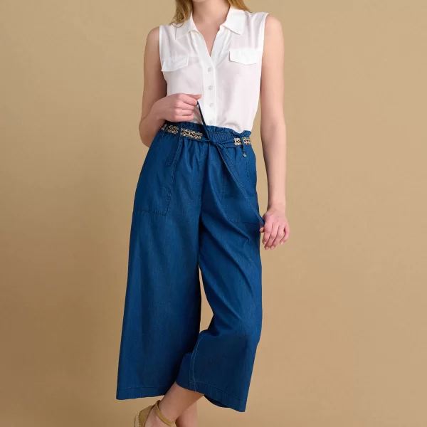 Ζιπ κιλότ με denim όψη - 5207251980012