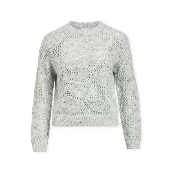 Πουλόβερ Object Luca Knit - Medium Grey Melange