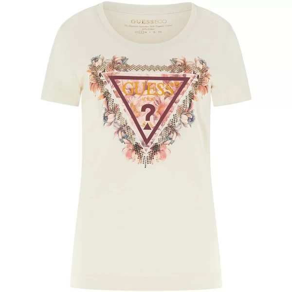 T-shirt με κοντά μανίκια Guess Ss Triangle Flowers Tee