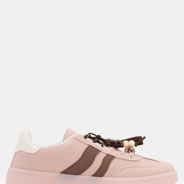 Sneakers με Διακοσμητικές Χάντρες - Ροζ
