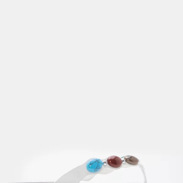 LUIGI DESIGN - Flat Σανδάλια με Διακοσμητικές Πέτρες - Λευκό