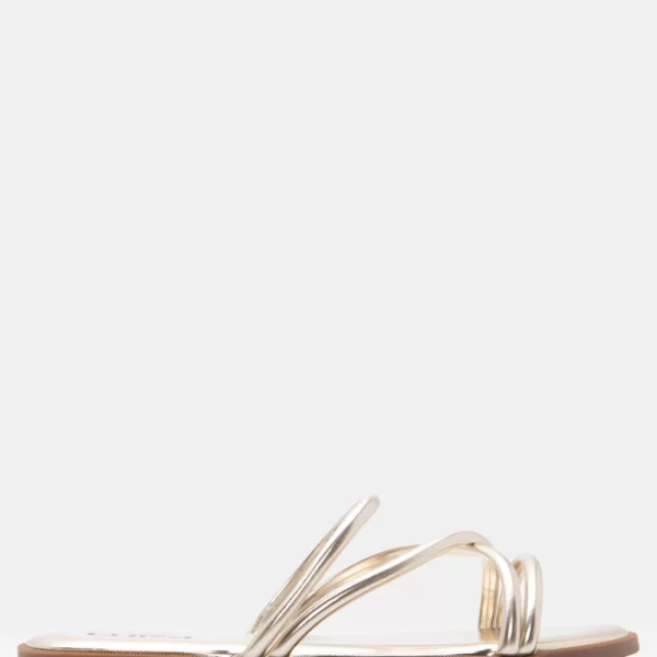 LUIGI DESIGN - Flat Σανδάλια με Λουράκια - Χρυσό
