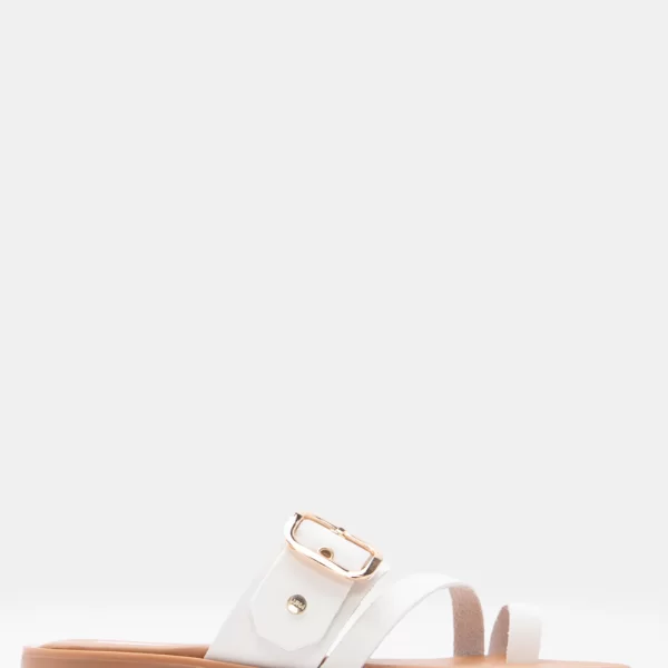LUIGI DESIGN - Flat Σανδάλια με Λουράκια - Λευκό