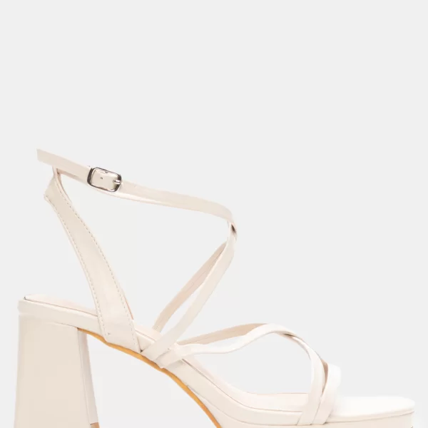 Πέδιλα με Χιαστί Λουράκια - Μπεζ