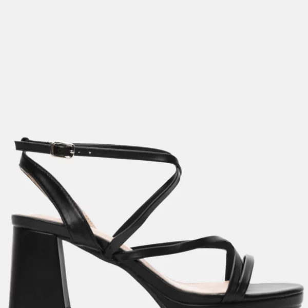 Πέδιλα με Χιαστί Λουράκια - Μαύρο