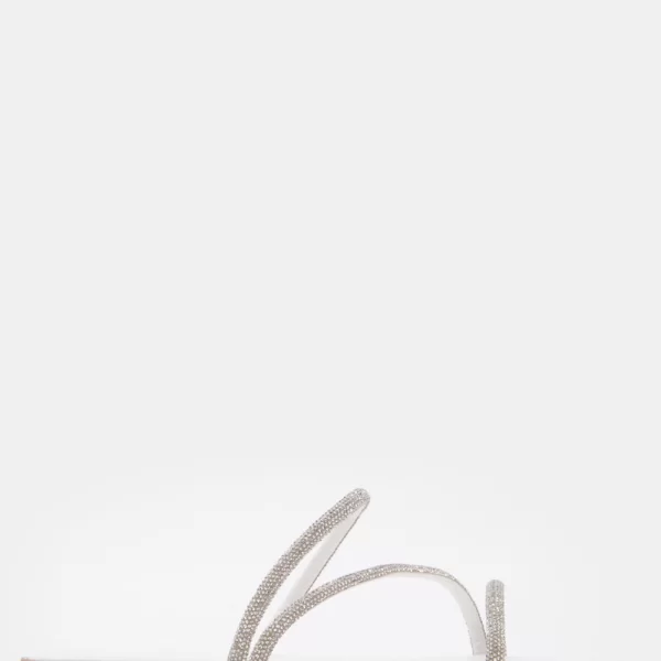 LUIGI DESIGN - Flat Σανδάλια με Λουράκια από Strass - Λευκό