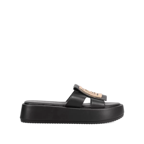 Μαύρο flatform σανδάλι