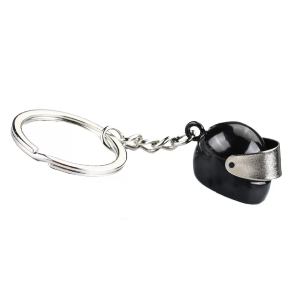 Jt Προσωποποιημένο Μπρελόκ Κράνος Μοτοσυκλέτας Ατσάλινο Μαύρο