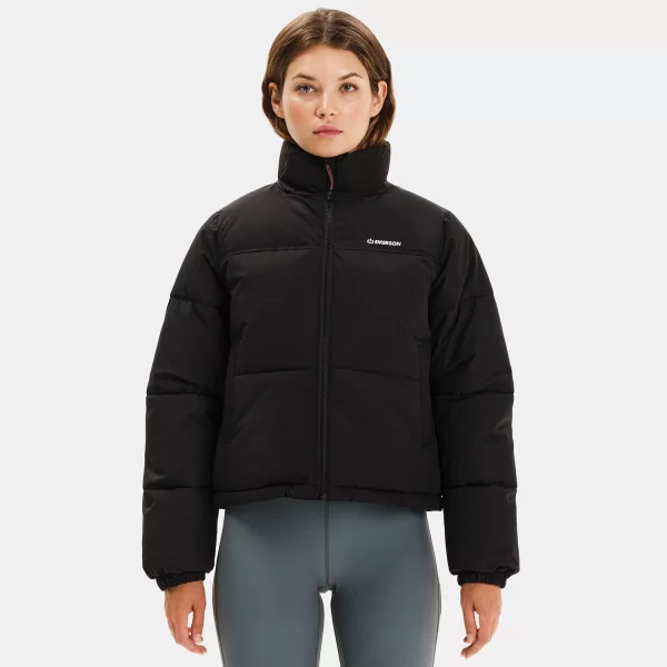 EMERSON WOMEN'S PUFFER JACKET ΜΑΥΡΟ