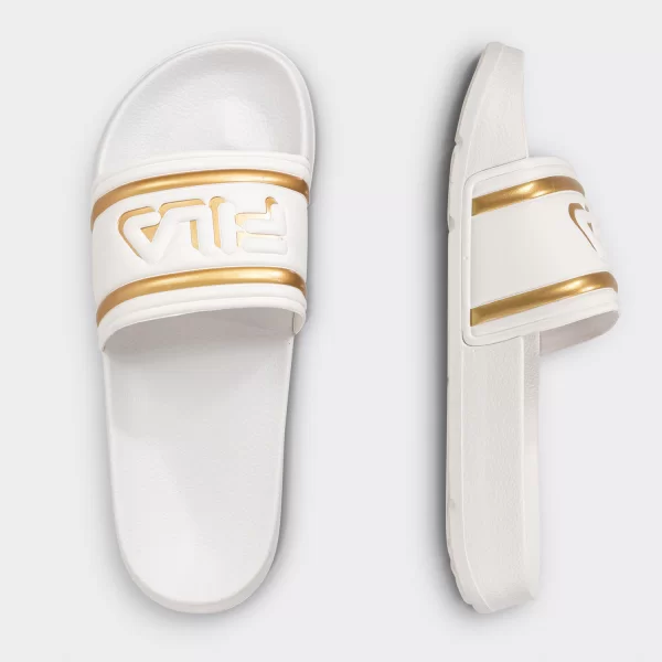 FILA WOMEN'S MORRO BAY LOGO SLIPPER ΑΣΠΡΟ