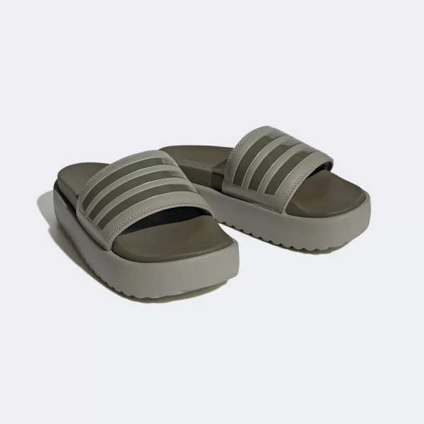 ADIDAS ADILETTE PLATFORM SLIDES ΓΚΡΙ
