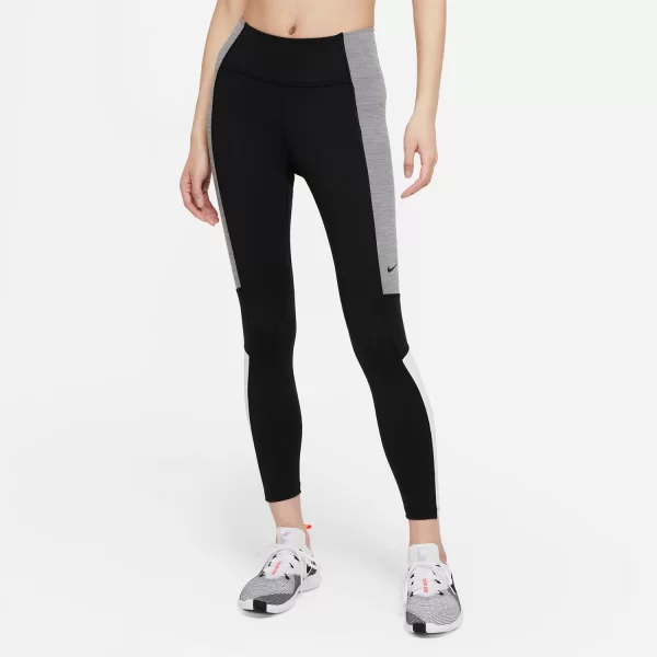 NIKE DRI-FIT ONE 7/8 COLORBLOCK LEGGINGS ΜΑΥΡΟ