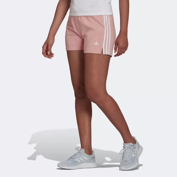 ESSENTIALS SLIM 3-STRIPES SHORTS ΡΟΖ
