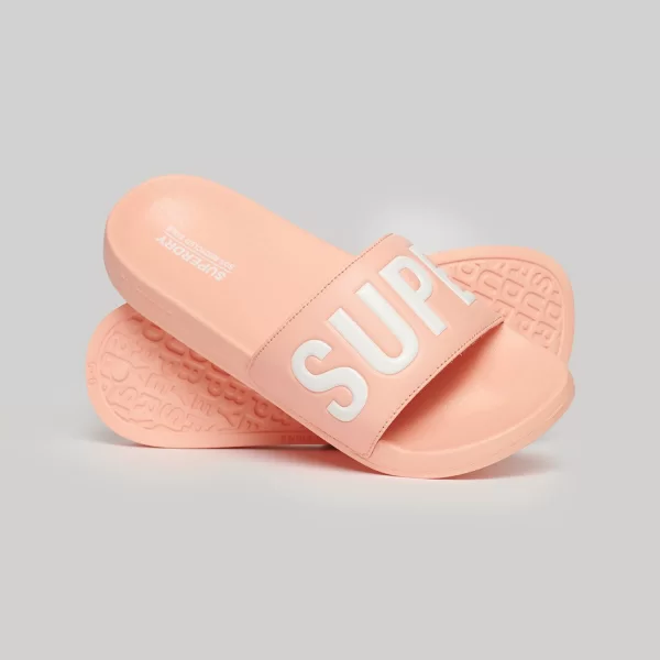 WOMEN'S SUPERDRY CORE VEGAN POOL SLIDERS ΡΟΖ