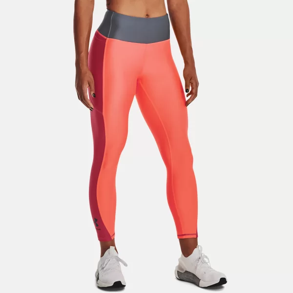 UNDER ARMOUR HEATGEAR BLOCKED ANKLE LEGGINGS ΚΟΚΚΙΝΟ