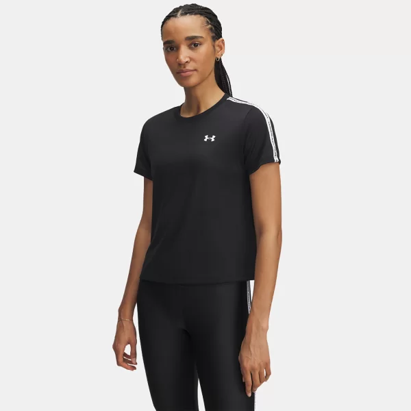 UNDER ARMOUR TECH WORDMARK TAPE T-SHIRT ΜΑΥΡΟ