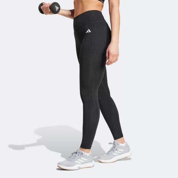 ADIDAS OPTIME ESSENTIALS STASH POCKET FULL-LENGTH LEGGINGS ΜΑΥΡΟ