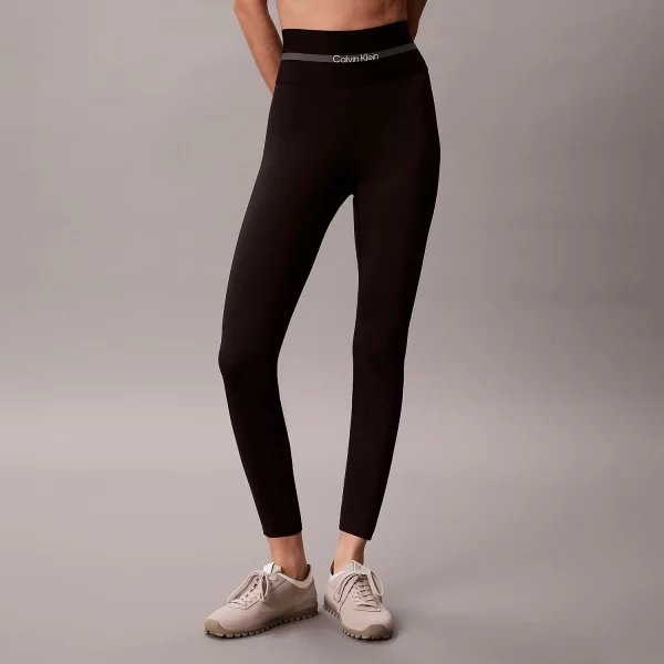CALVIN KLEIN ICON SPORT WIDE WB 7/8 LEGGING ΜΑΥΡΟ