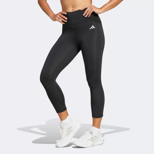 ADIDAS OPTIME ESSENTIALS STASH 3/4 LEGGINGS ΜΑΥΡΟ