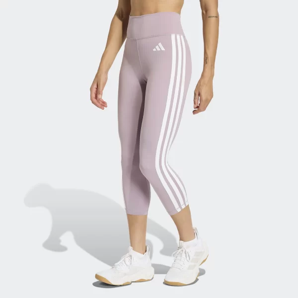ADIDAS OPTIME ESSENTIALS WORKOUT 3-STRIPES 3/4 LEGGINGS ΡΟΖ
