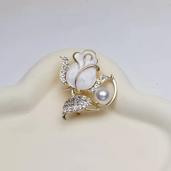 Καρφίτσα πέτου Λευκή τουλίπα